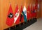 National Flag and the flags of different regiments of Indian Army at Hall of Fame, Leh