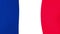 National flag of France waving in wind