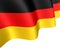 The national flag of Germany waving in the wind