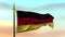 National Flag of Germany waving in the wind against the sunset sky background slow motion Seamless Loop