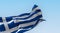 National flag of Greece waving in the wind on a clear day
