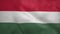 National flag of Hungary blowing in the wind. Seamless loop