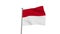 National flag of the Indonesian or Monaco