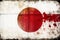 National flag of Japan background with a distressed vintage weathered effect