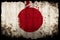 National flag of Japan background with a distressed vintage weathered effect