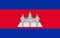 National Flag Kingdom of Cambodia - vector, Kampuchea, Three horizontal bands of blue, red and blue, with a depiction of Angkor