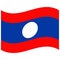 National flag of Laos - Flat color icon.