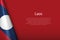 national flag Laos isolated on background with copyspace