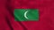 The national flag of Maldives is flying in the wind. 3d rendering