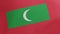 National Flag of the Maldives waving original size and colors 3D Render, Republic of Maldives flag Dhivehi, Divehi or