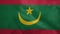 National flag of Mauritania blowing in the wind. Seamless loop