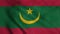 The national flag of Mauritania is flying in the wind. 4K