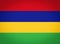The national flag of Mauritius, four horizontal bands of equal width, coloured red, blue, yellow, and green, Illustration image