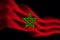National flag of Morocco from neon glowing intersecting lines