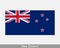 National Flag of New Zealand. Kiwi Country Flag Detailed Banner. EPS Vector Illustration Cut File