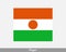 National Flag of Niger. Nigerien Country Flag. Republic of the Niger Detailed Banner. EPS Vector Illustration Cut File