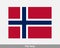 National Flag of Norway. Norwegian Country Flag. Kingdom of Norway Detailed Banner. EPS Vector Illustration Cut File