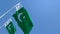 The national flag of Pakistan flutters in the wind