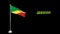 National flag of Republic of Congo country Blank video background