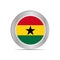 The national flag of the Republic of Ghana is isolated in official colors