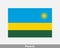 National Flag of Rwanda. Rwandan Country Flag. Republic of Rwanda Detailed Banner. EPS Vector Illustration Cut File