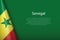 national flag Senegal isolated on background with copyspace