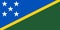 National Flag Solomon Islands, thin, yellow stripe dividing diagonally from the lower the upper triangle is blue with five white