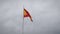 National flag of Spain waving in wind. Spanish flag waving on flagpole