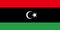 National Flag State of Libya, horizontal triband of red, black and green, charged with a white crescent and five-pointed star