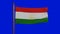 National flag of Tajikistan waving 3D Render with flagpole on chroma key, Republic of Tajikistan flag textile or Parcami