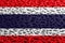 National flag of Thailand made of water drops. Background forecast concept