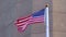 The national flag of United State of America fly in slow motion