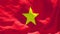 The national flag of Vietnam is flying in the wind