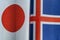 National flags of Japan and Iceland