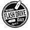 National flash drive day grunge rubber stamp