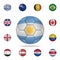 National football ball of Argentina. Detailed set of national soccer balls. Premium graphic design. One of the collection icons