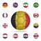 National football ball of Belgium. Detailed set of national soccer balls. Premium graphic design. One of the collection icons for