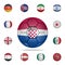 National football ball of Croatia. Detailed set of national soccer balls. Premium graphic design. One of the collection icons for