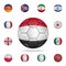 National football ball of Egypt. Detailed set of national soccer balls. Premium graphic design. One of the collection icons for