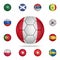 National football ball of Panama. Detailed set of national soccer balls. Premium graphic design. One of the collection icons for