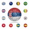 National football ball of Serbia. Detailed set of national soccer balls. Premium graphic design. One of the collection icons for