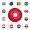 National football ball of Tunisia. Detailed set of national soccer balls. Premium graphic design. One of the collection icons for