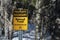 National Forest Property Boundary Sign on a Snowy Day