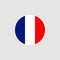 National France flag, official colors and proportion correctly.