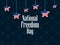 National freedom day, 1st of February. Hanging stars