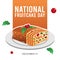 National Fruitcake Day Vector Illustration