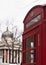 National gallery and red public phone