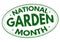 National garden month sign or stamp