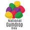 National Gumdrop Day, Idea for poster, banner, flyer, card or menu design