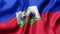 National Haiti flag waving, 3d rendering background